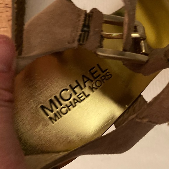 Michael Kors Suede Strapped Wedges 7.5-8 in Size - Picture 5 of 16